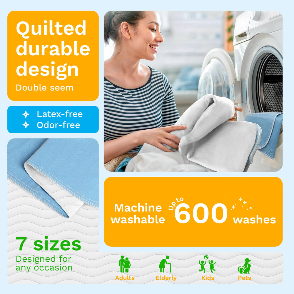 Green Lifestyle underpads quilted-cloth offer moisture locking and comfort