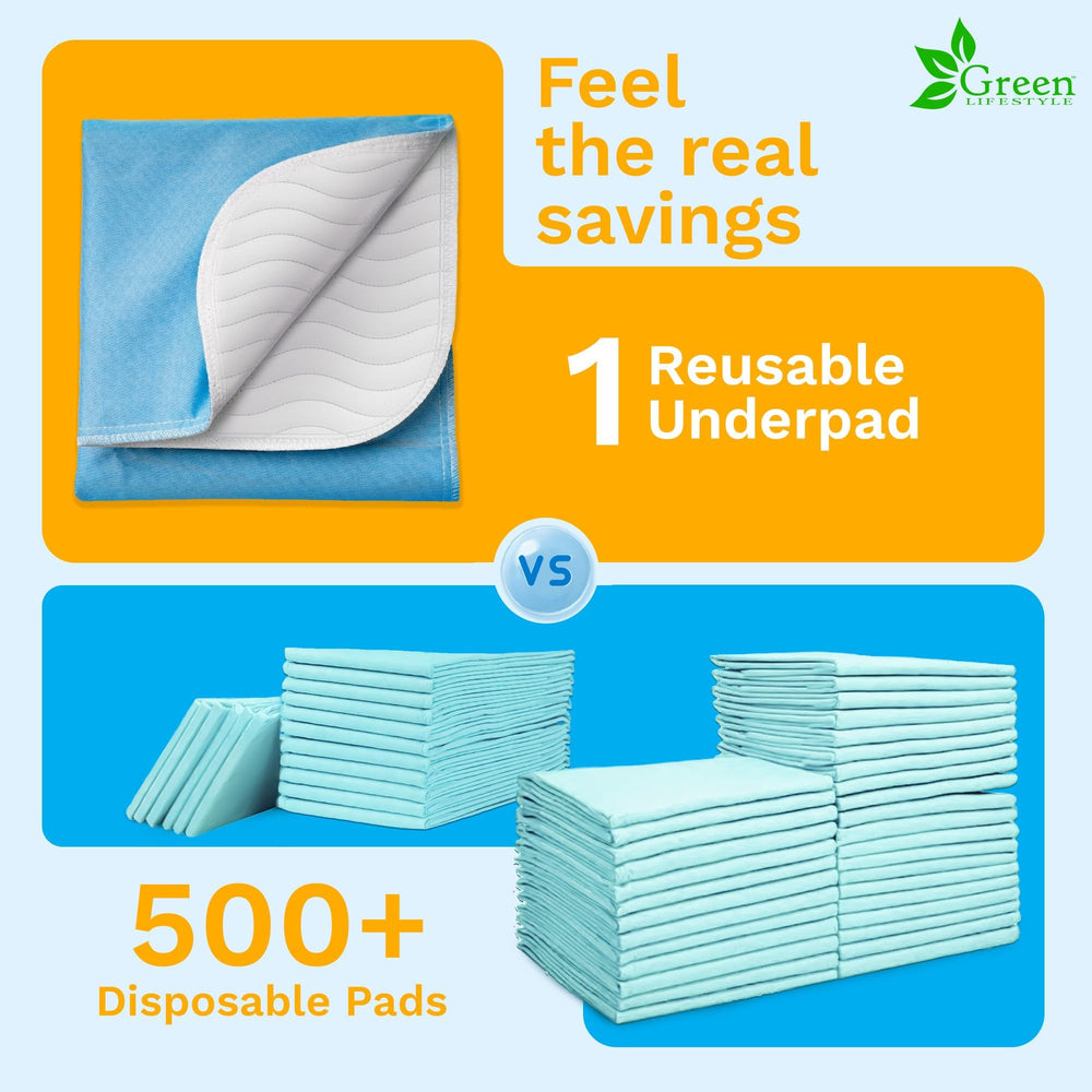 Cat or dog resting on GREEN LIFESTYLE underpad as a pet pad.