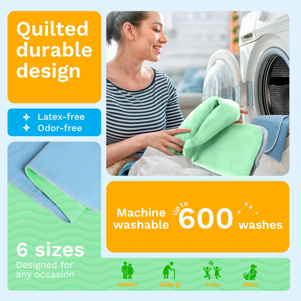 GREEN LIFESTYLE underpads self-drying within minutes for freshness.
