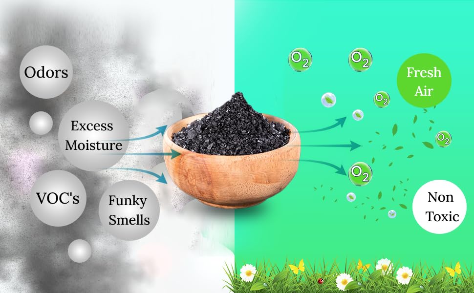 Green Piece activated charcoal aquarium filtration scene supports safe, natural water treatment.