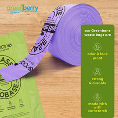 Dispenser-ready roll shown with home or yard box setup for quick cleanup