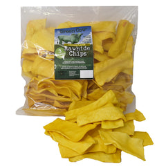 GreenCow Rawhide Chips chicken flavor 3lb bag supports long-lasting chewing for dogs