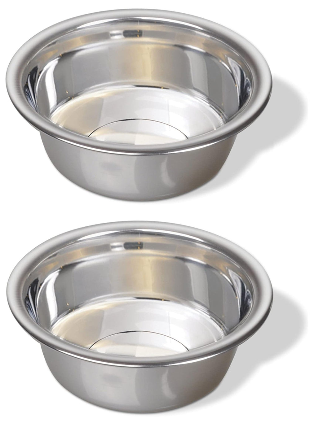 Greendale 2Pack stainless steel dog bowls, 10 cup capacity, durable and easy to clean.
