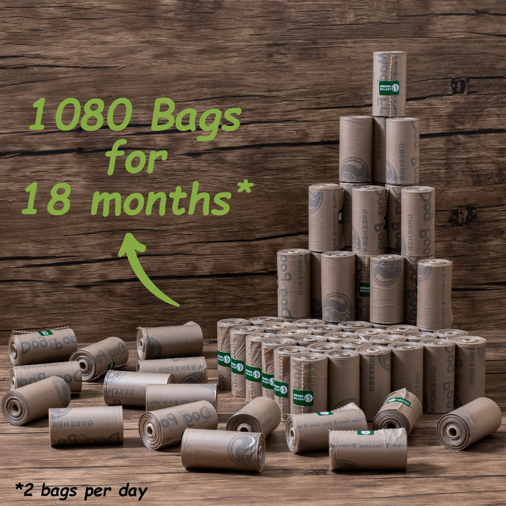 GREENER WALKER corn starch bags offer eco-friendly waste disposal option