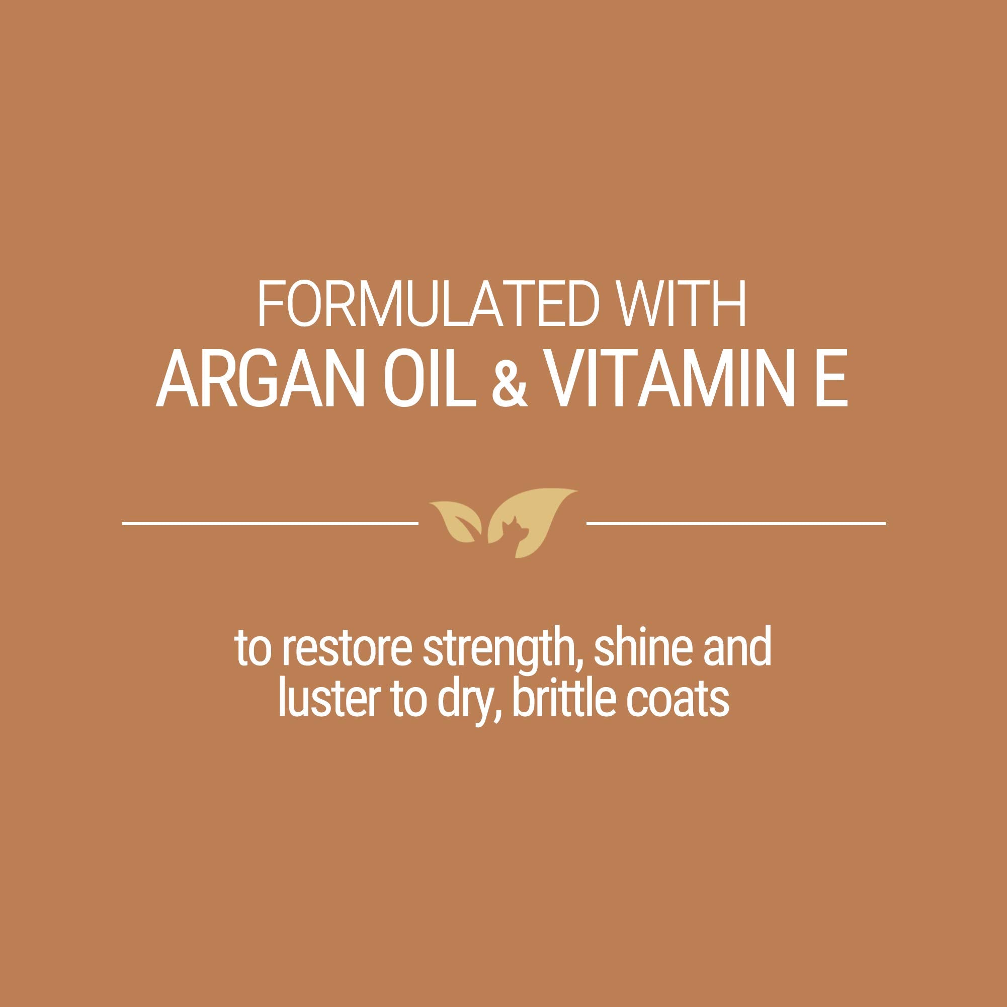 GreenGroom Argan Oil Dog Shampoo deodorized coat helps pets smell fresh post-bath.