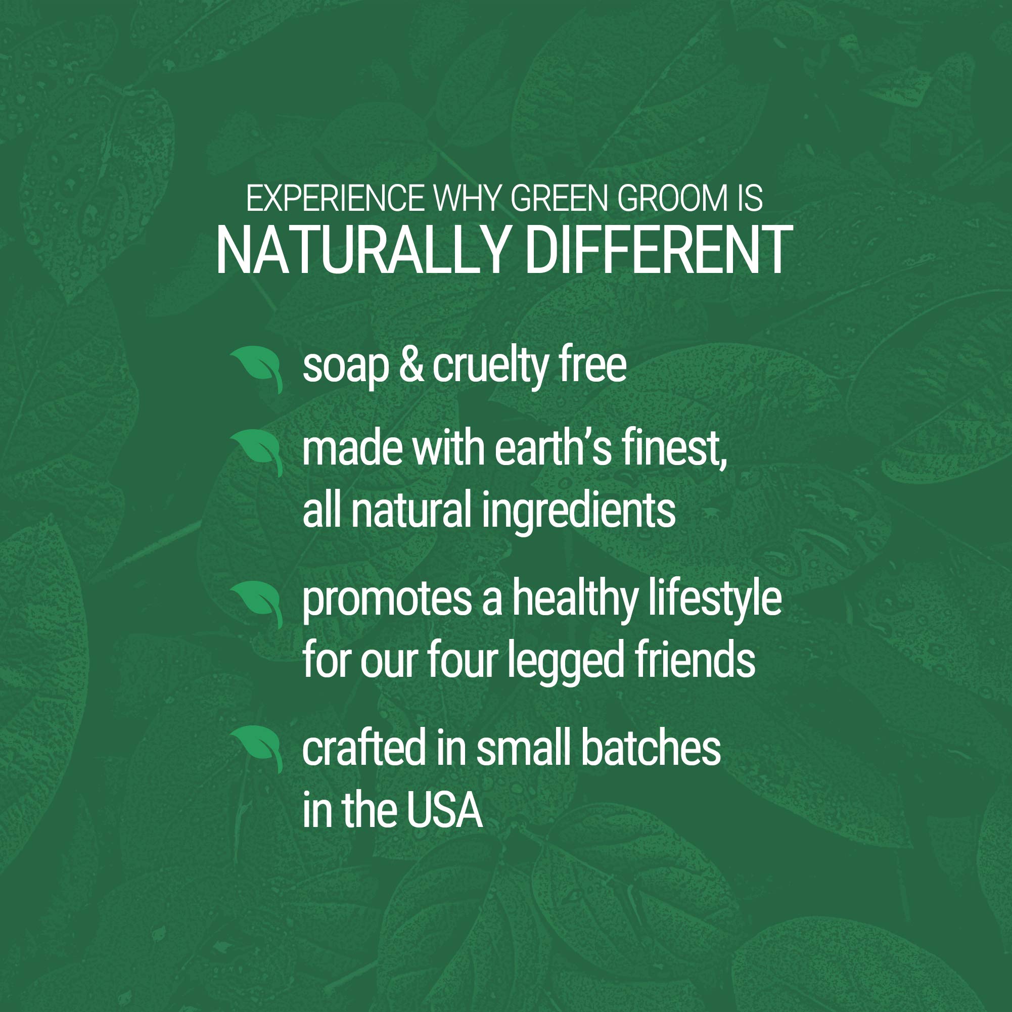 GreenGroom cruelty-free and biodegradable ingredients for safe grooming