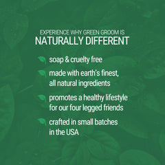 GreenGroom Ginger Orange shampoo label highlights natural ingredients and pH balance