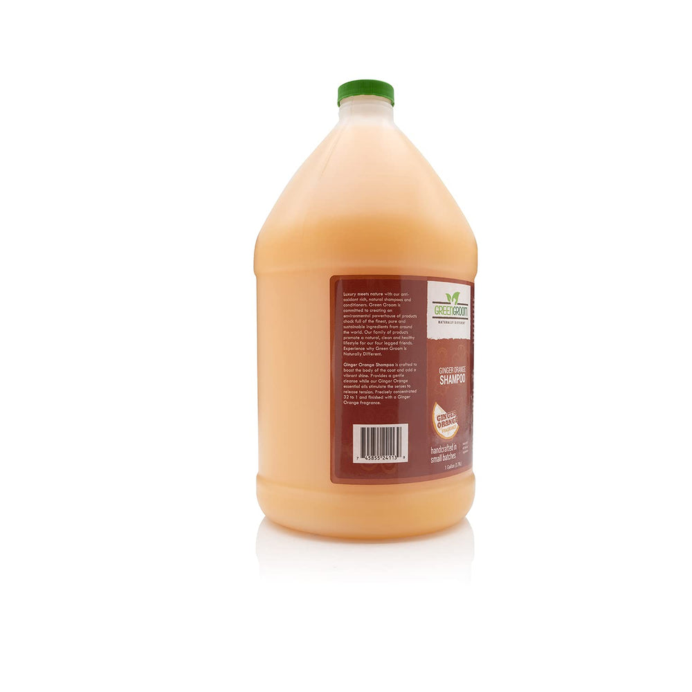 GreenGroom Ginger Orange shampoo lather showing rich foam during bath