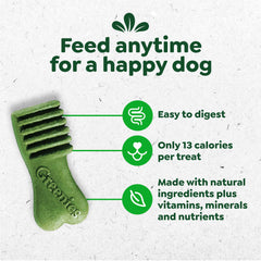Greenies Anytime Bites blueberry close-up highlights chewy texture dogs love
