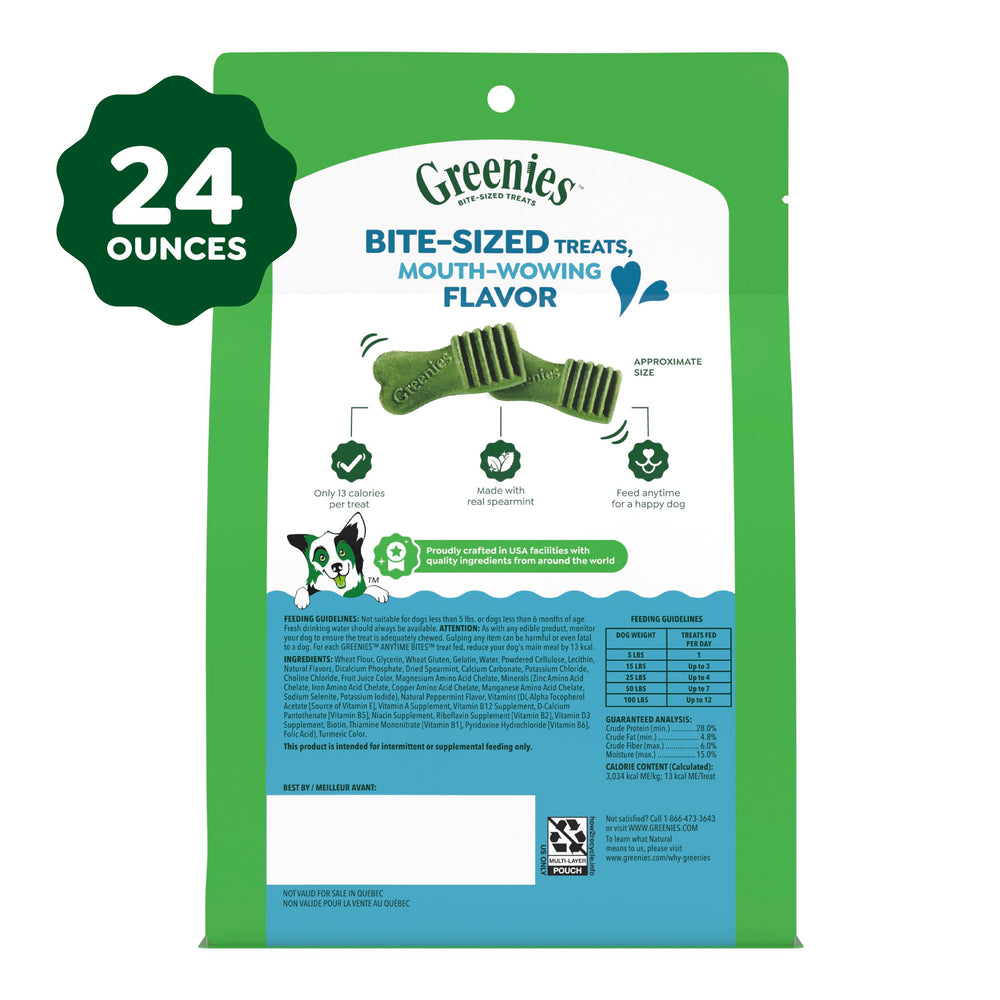Greenies Anytime Bites mint aroma highlighted during use