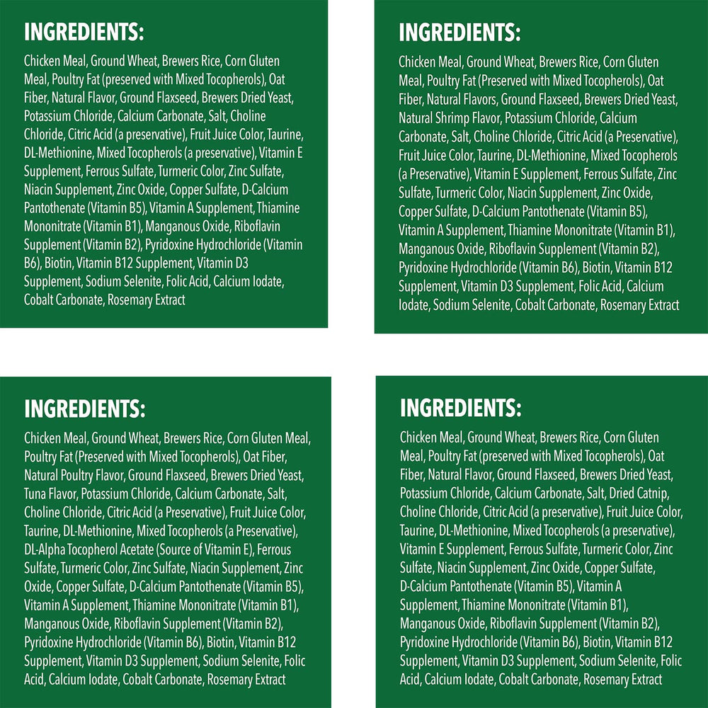 Greenies crunchy dental treats with cat-friendly texture.
