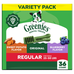 Greenies regular-size pack front view for oral care