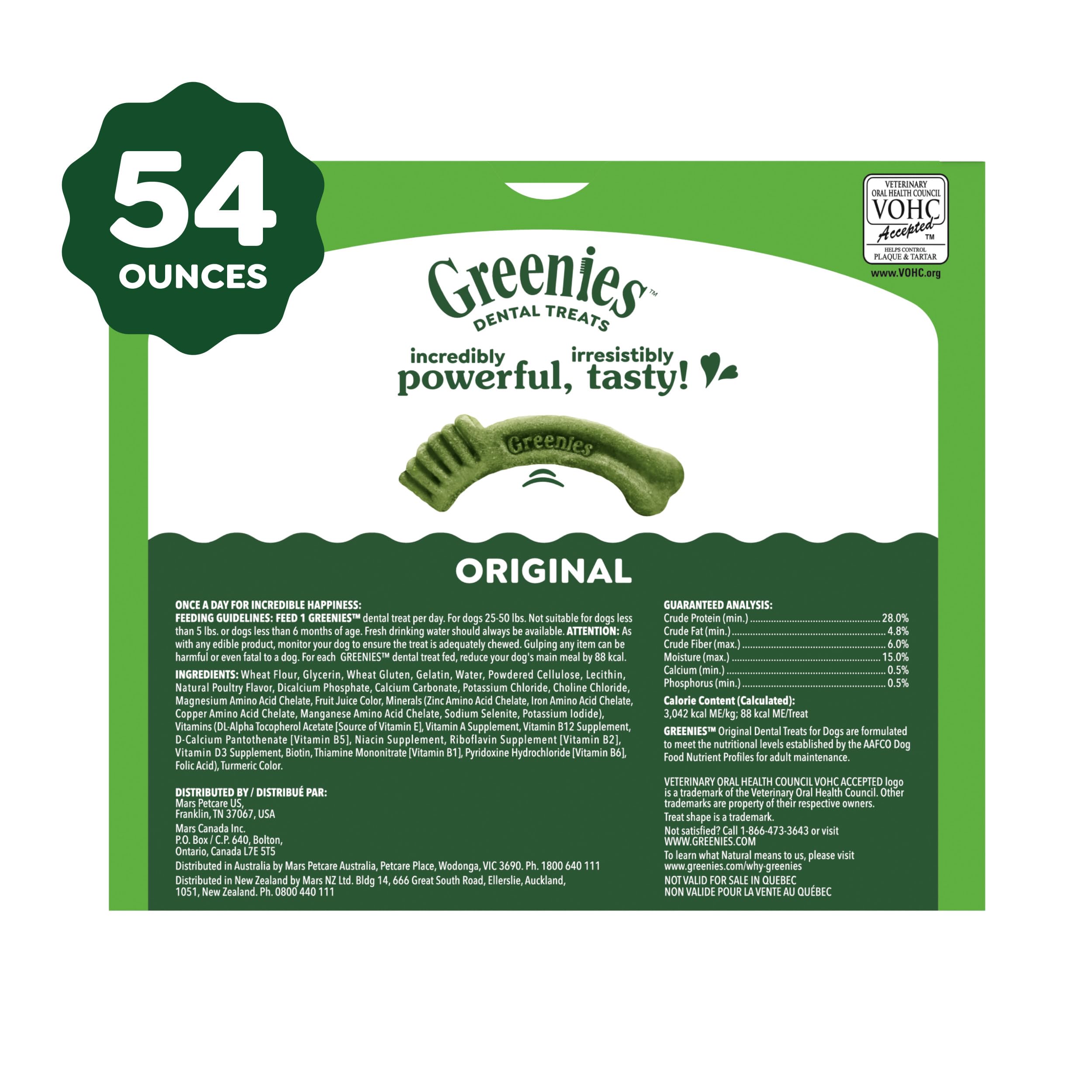 Dog enjoying a Greenies chew illustrating breath-freshening potential and satisfaction.