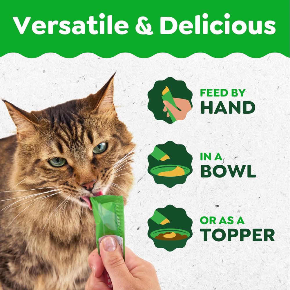 Greenies Feline Smart Purees hand-feeding ritual strengthens bonding with your cat.