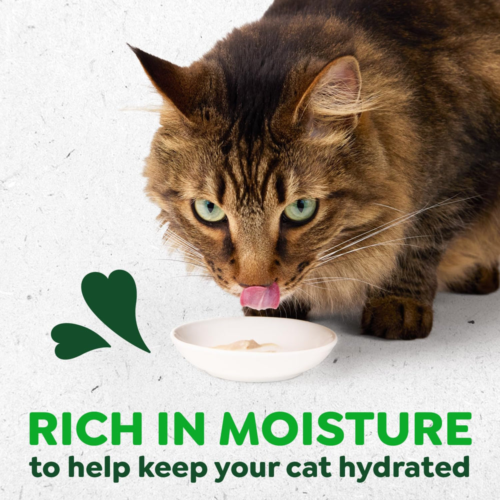 Greenies Feline Smart Purees high-protein puree supports healthy muscles with digestible chicken protein.