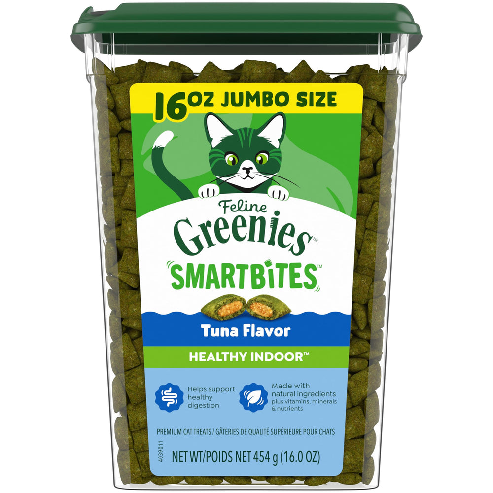 Greenies Feline Smartbites tuna flavor indoor cat treats support healthy weight