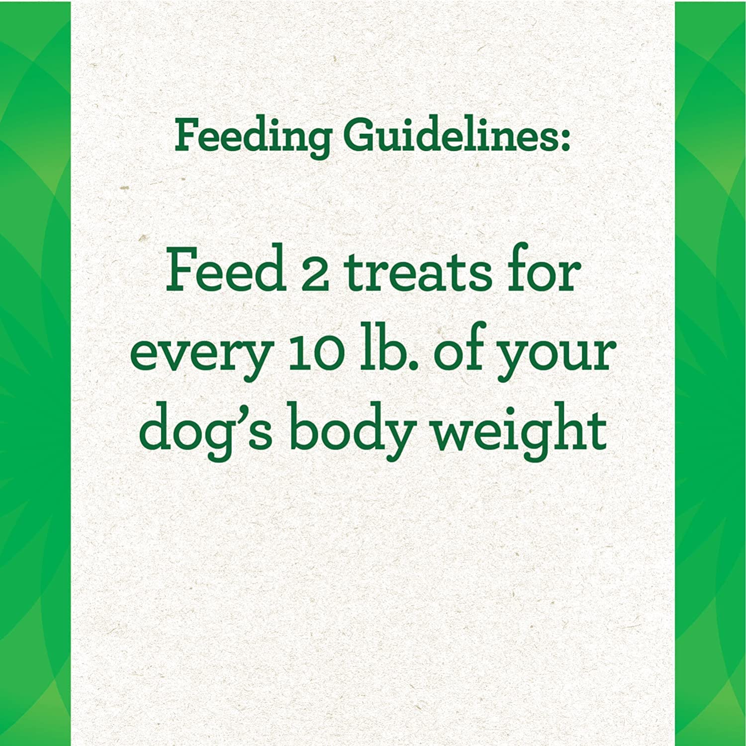 Greenies low-fat, low-sodium treat option.