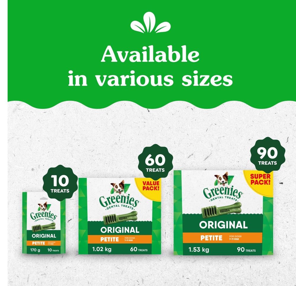 Greenies Petite breath-freshening effect suggests a pleasant aroma after chewing.