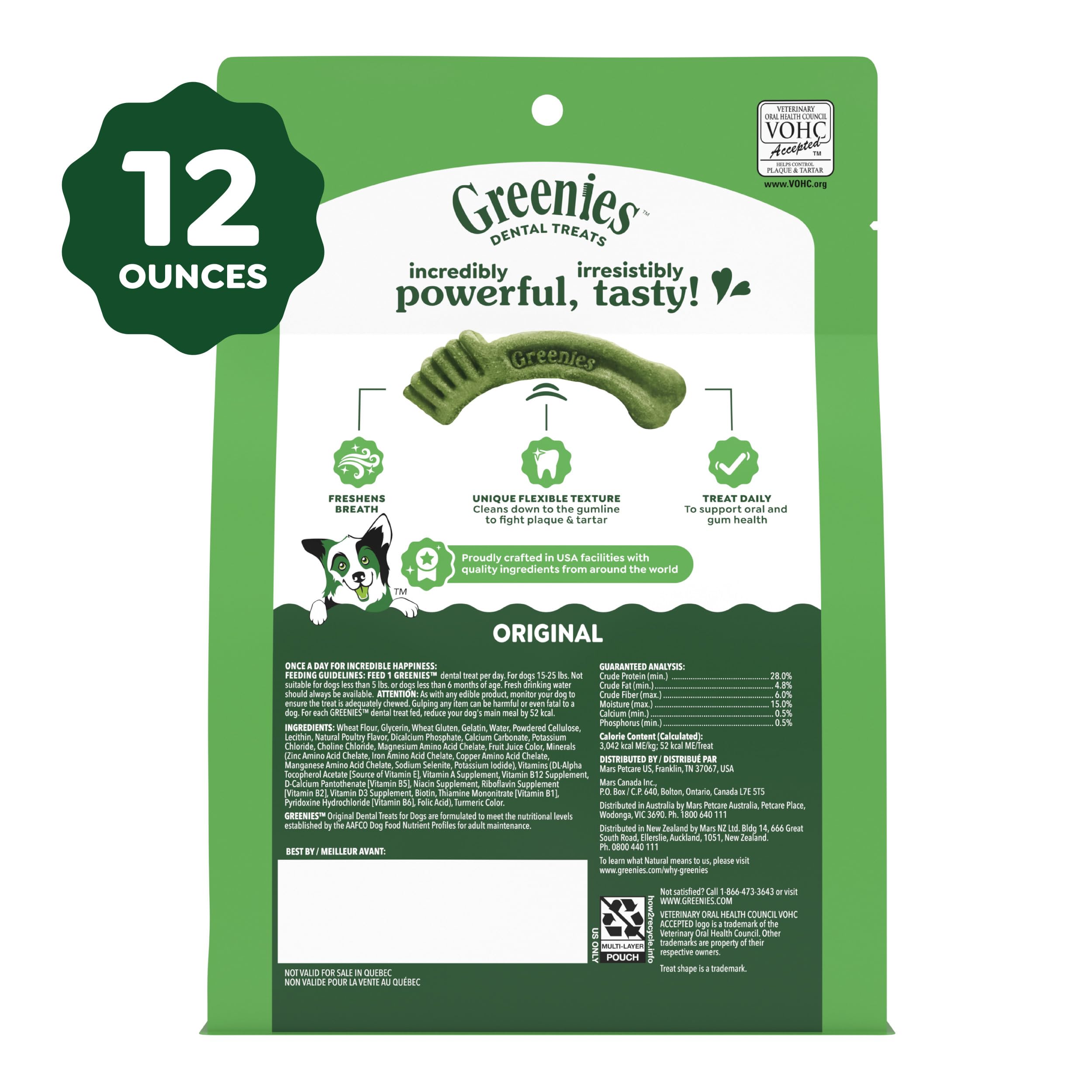 Greenies Petite Original Flavor enjoyable snack for dogs
