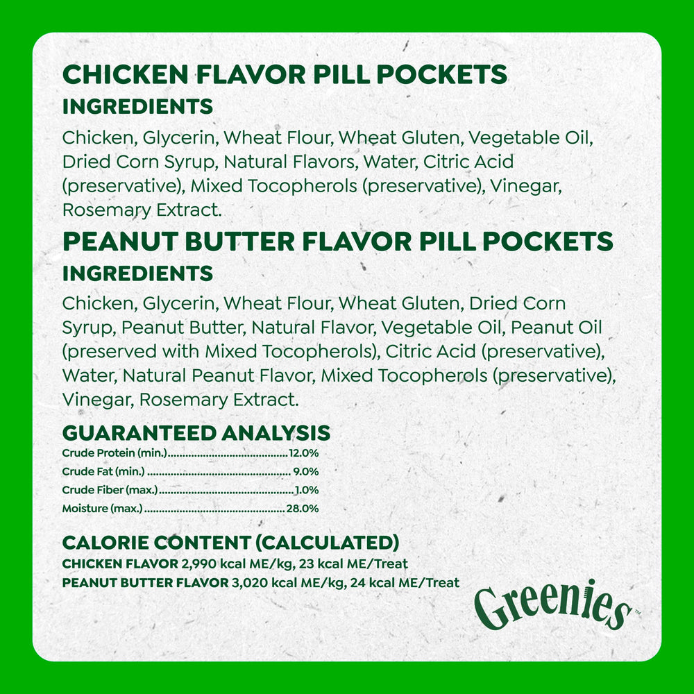 Close-up of Greenies Pill Pockets peanut butter flavor masking taste for gentle dosing