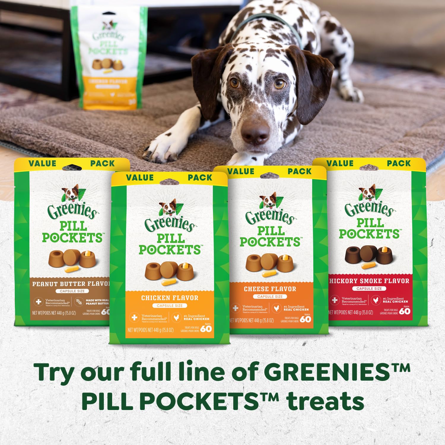 Greenies Pill Pockets support a simple daily routine for dogs.