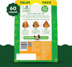 Greenies Pill Pockets back-view packaging showing contents and flavor