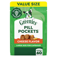 Greenies Pill Pockets large cheese flavor pouch for easy medication masking