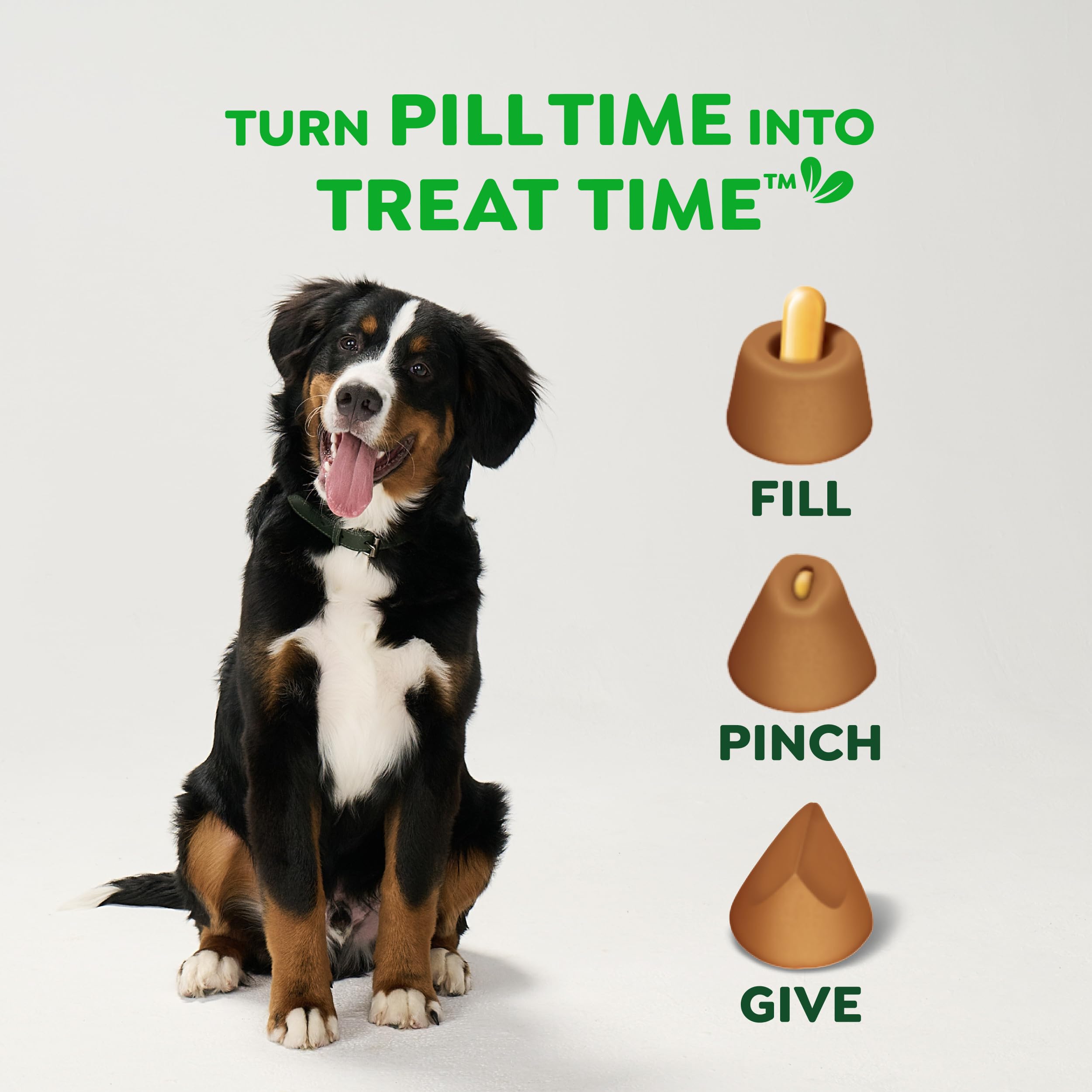 Aroma masking with Greenies Pill Pockets helps reduce odor during medicating.