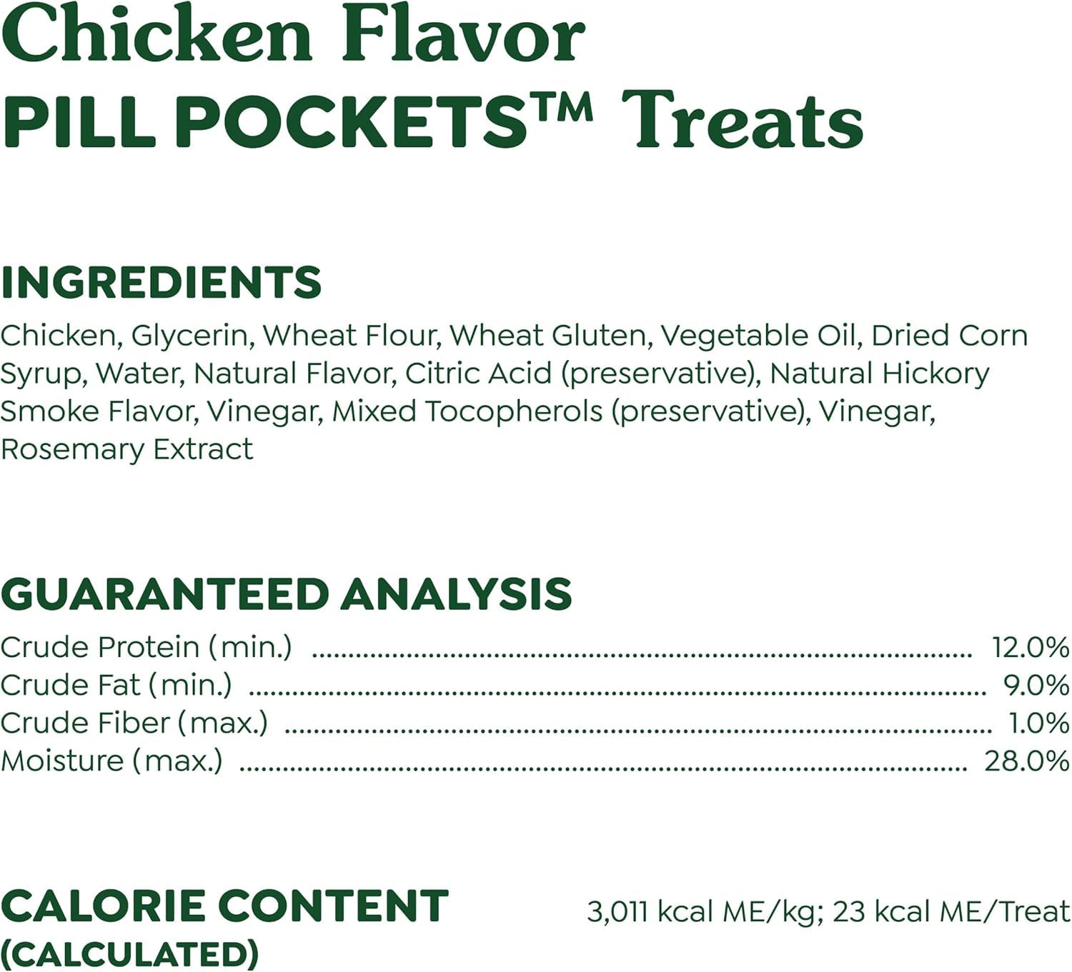 Packaging closeup of Greenies Pill Pockets