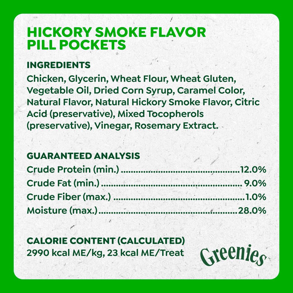 Greenies Pill Pockets packaging with seal for mess-free use
