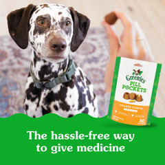 Step-by-step moment of sealing Greenies Pill Pockets with a pinch.