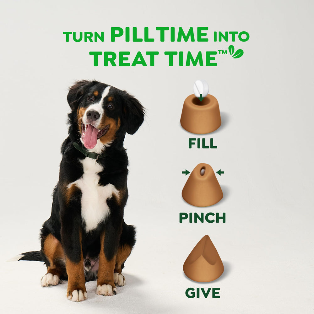 Greenies Pill Pockets small cheese reduces pill-time stress for dogs.