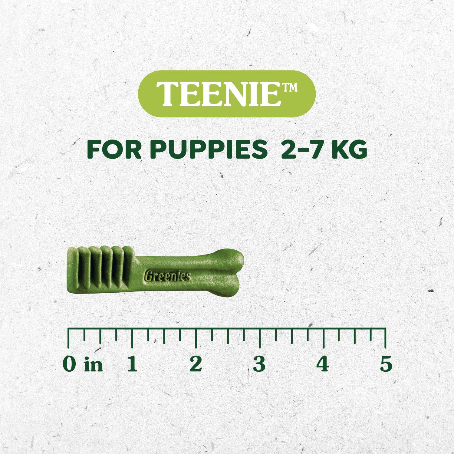 Puppy enjoying a treat with breath-freshening implication