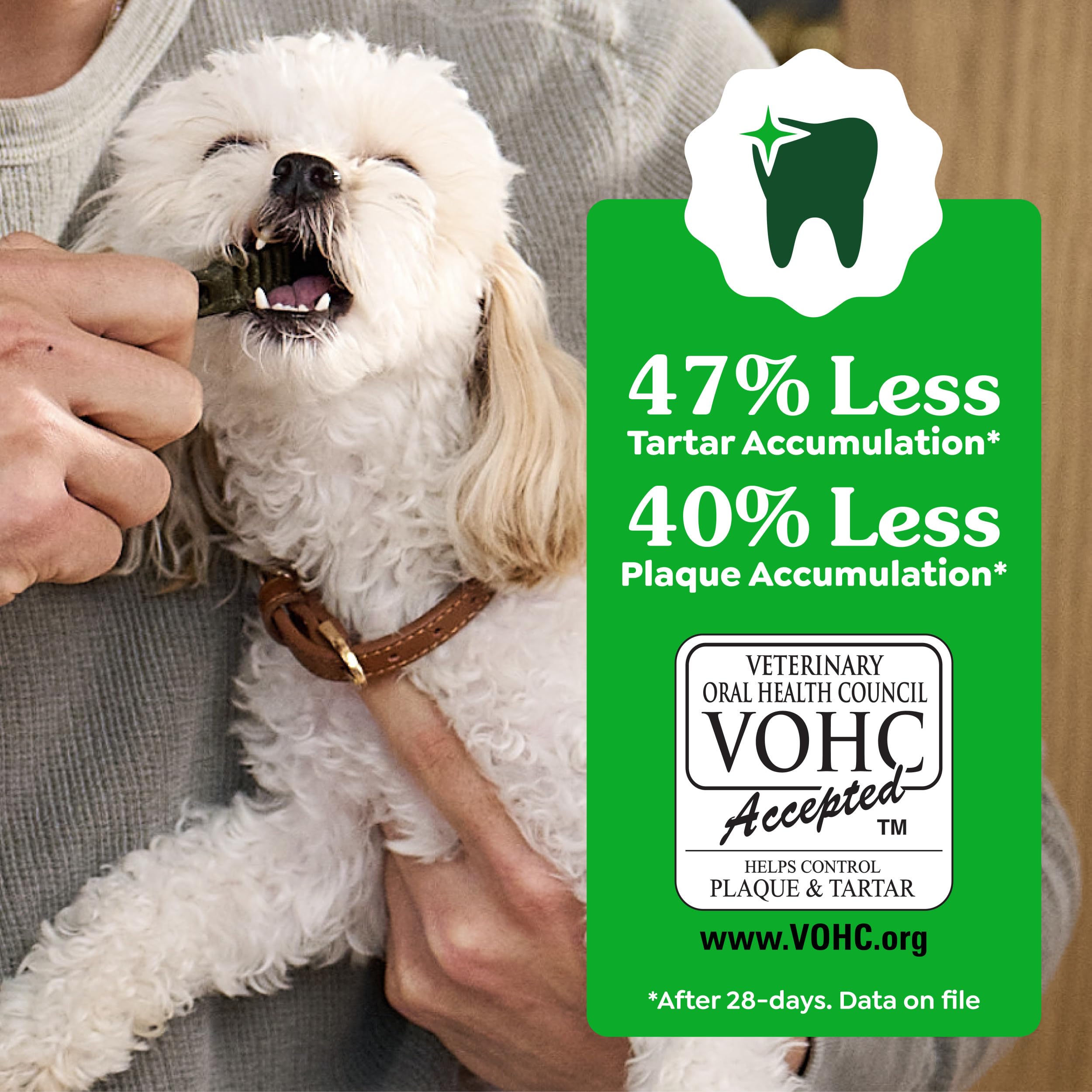 Greenies rawhide-free chews promote safer chewing and easy digestion.
