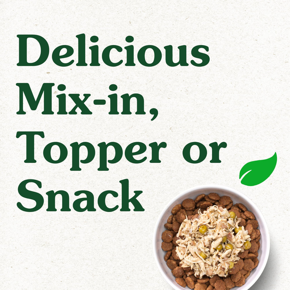 Serving suggestion: protein-rich bowl with topper.