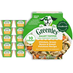 Greenies Smart Topper pour over bowl with VitaBroth and chicken