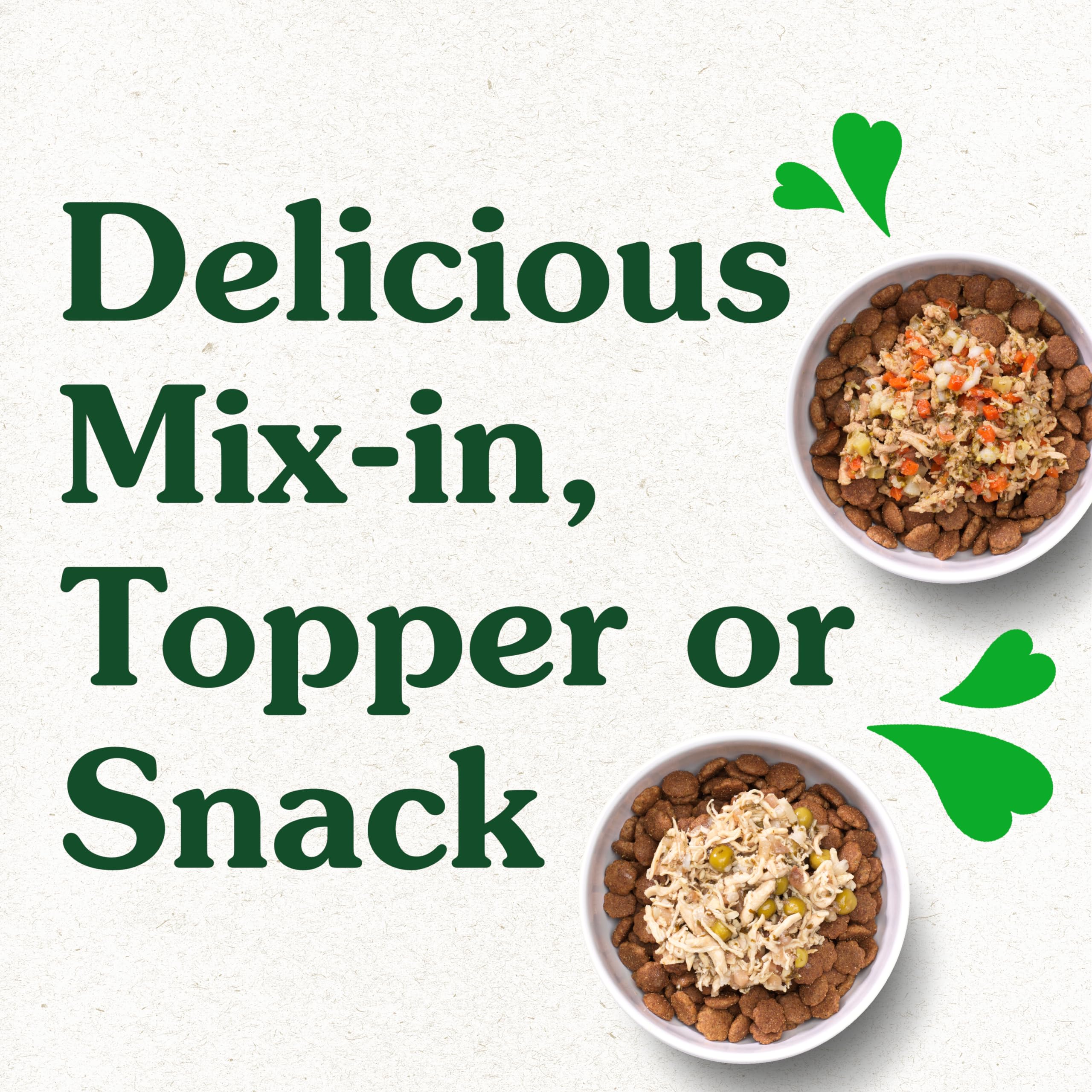 Greenies Smart Topper serving suggestions image demonstrates easy meal enhancement.