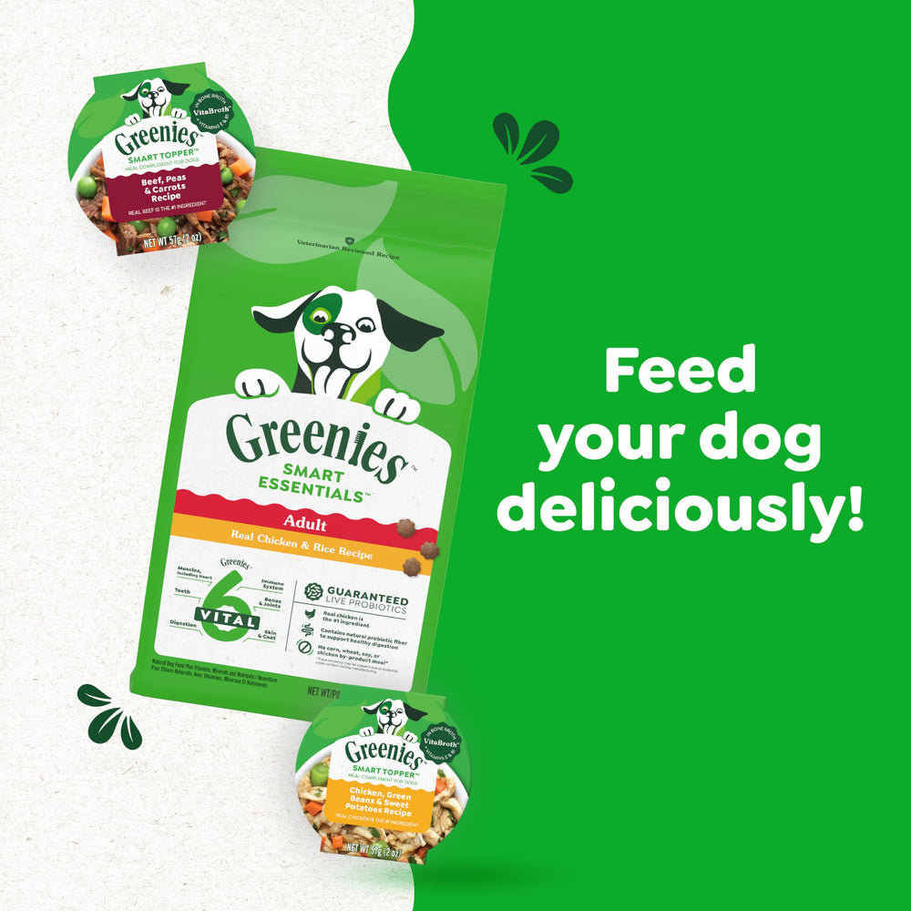 Greenies Smart Topper ready-to-serve meal topper for quick meals.