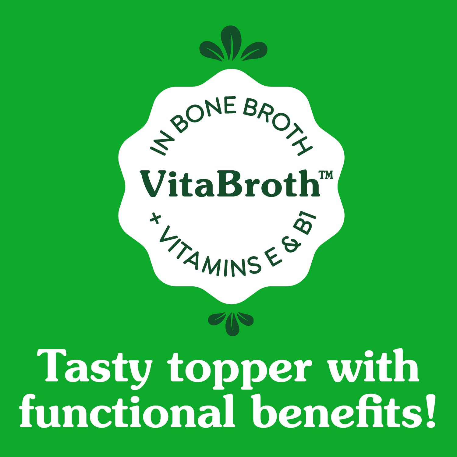 Greenies Smart Topper serving suggestion shows meal-in options for variety