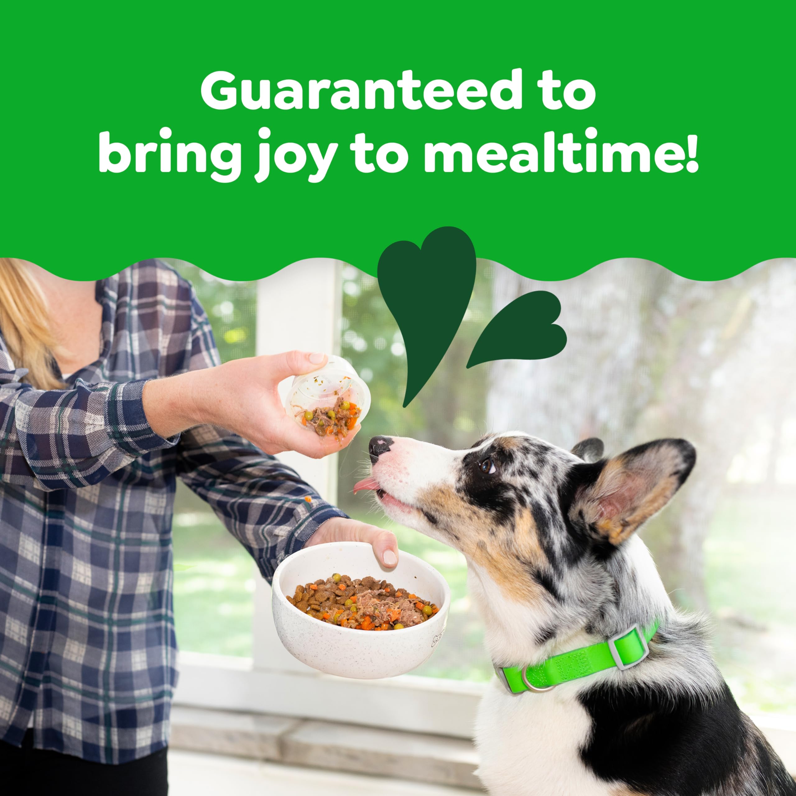 Greenies Smart Topper tray pack for easy serving and storage.