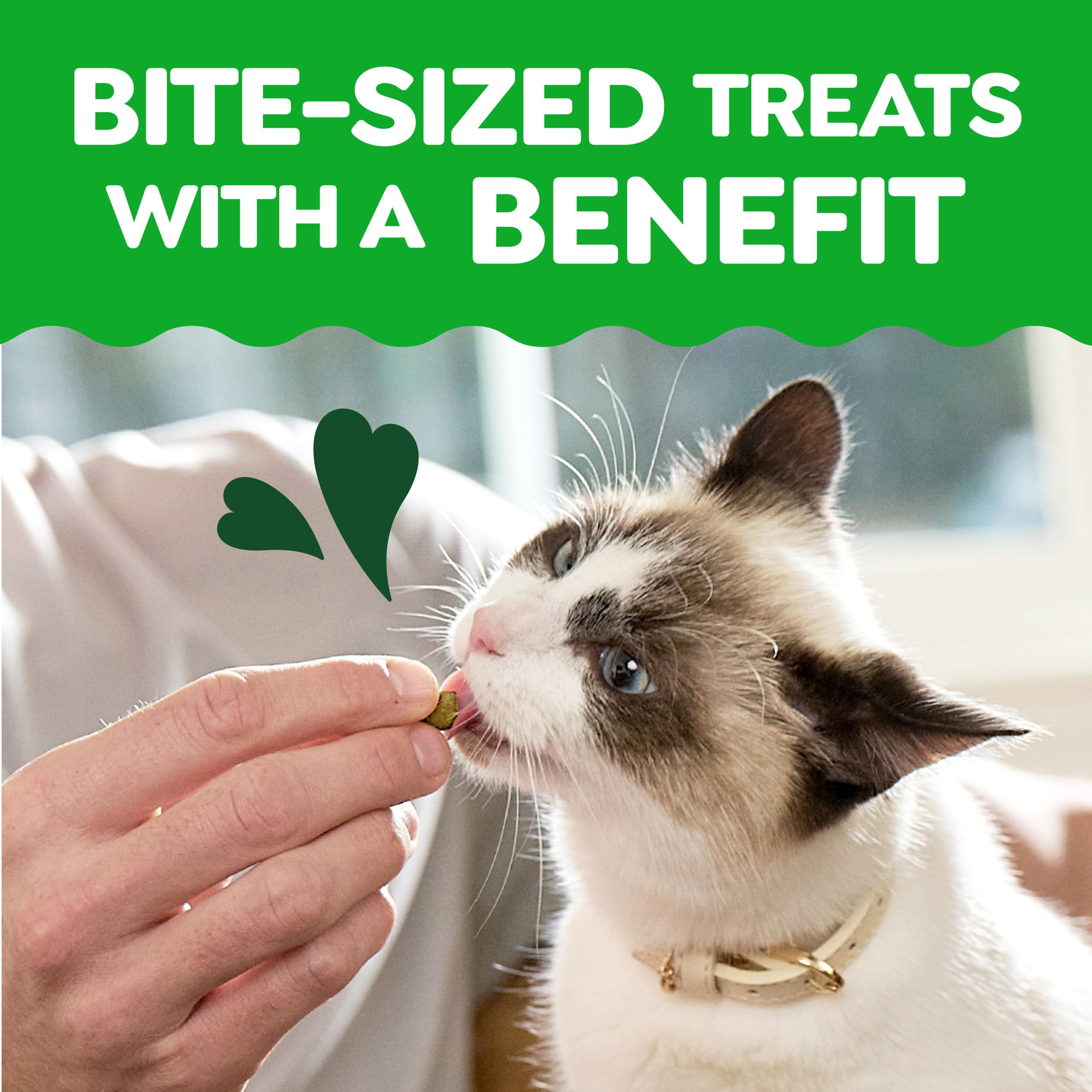 Less than 2 calories per Greenies Smartbites treat for controlled snacking