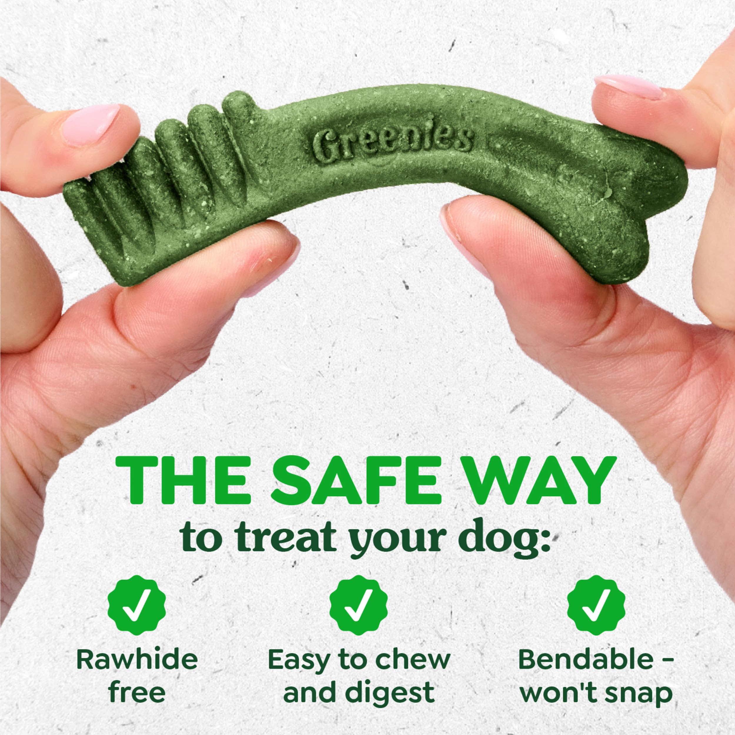 Assorted Greenies Teenie chews in a gift-ready four-pack for small dogs.
