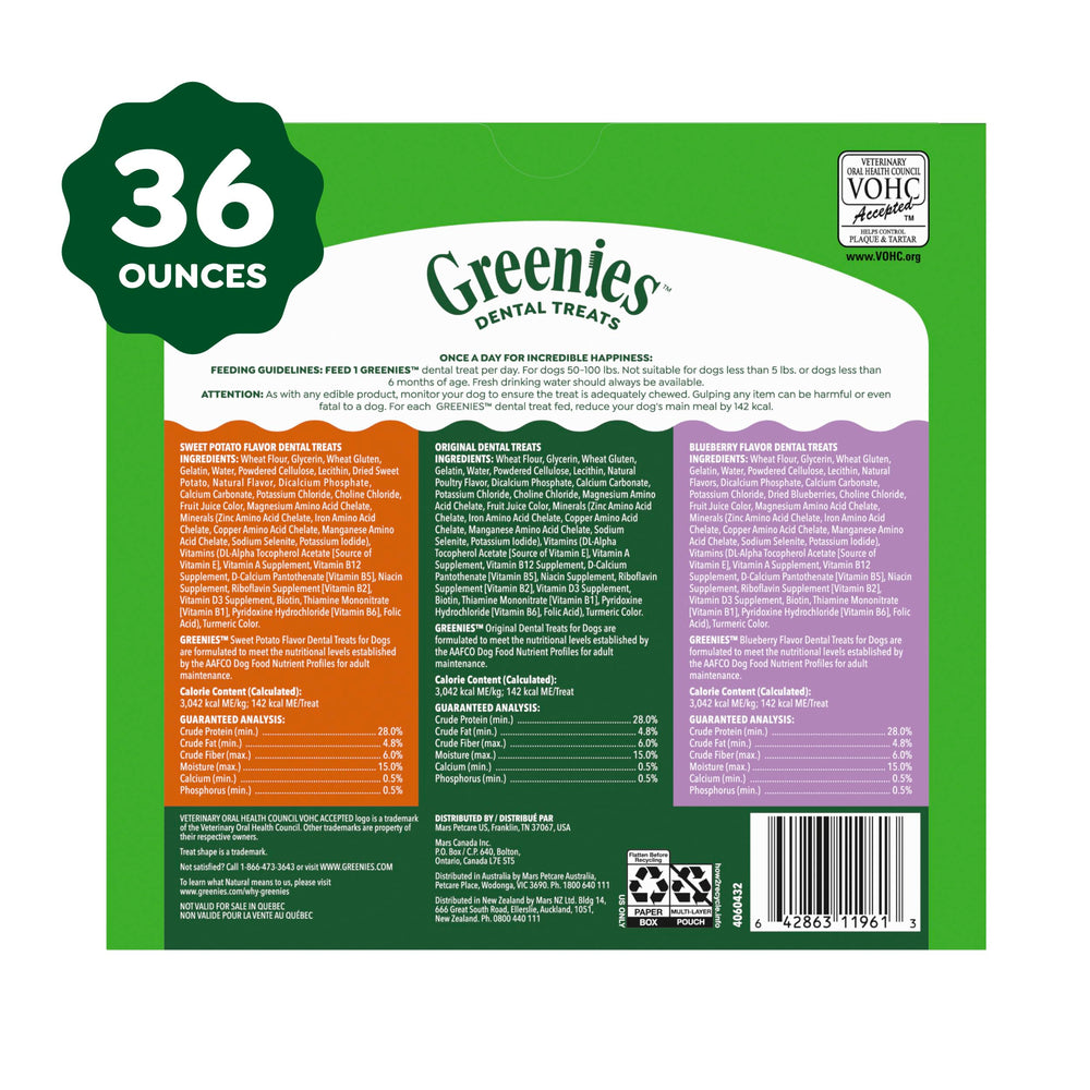 Greenies variety pack flavors for rewarding daily routines.