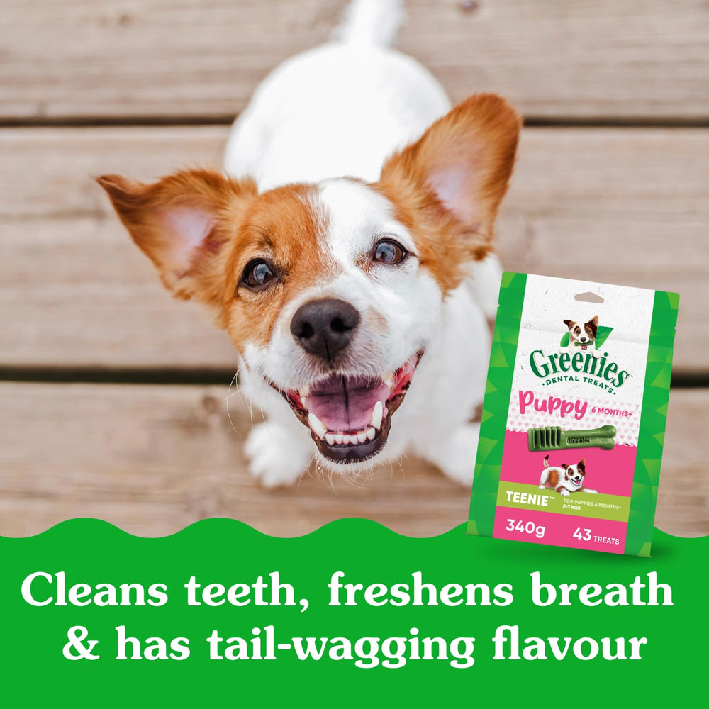 Vet-recommended badge graphic for Greenies dental chews