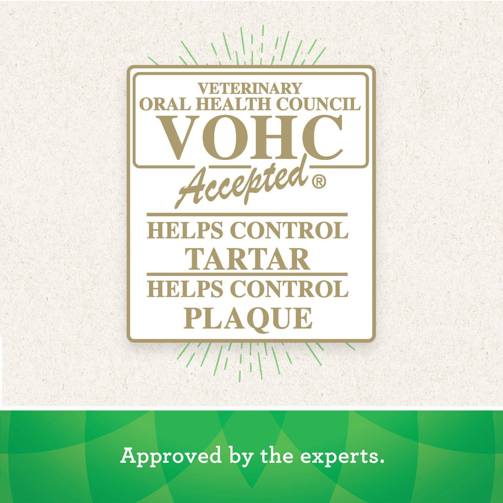 Natural ingredients in Greenies Teenie chews for safe dental rewards.