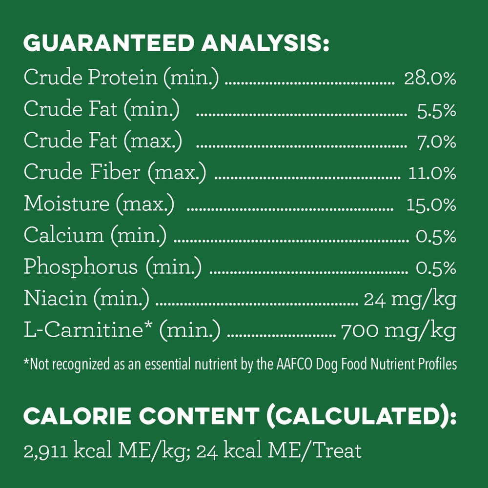 Small-dog friendly Greenies Teenie chews for dogs 5–15 pounds.