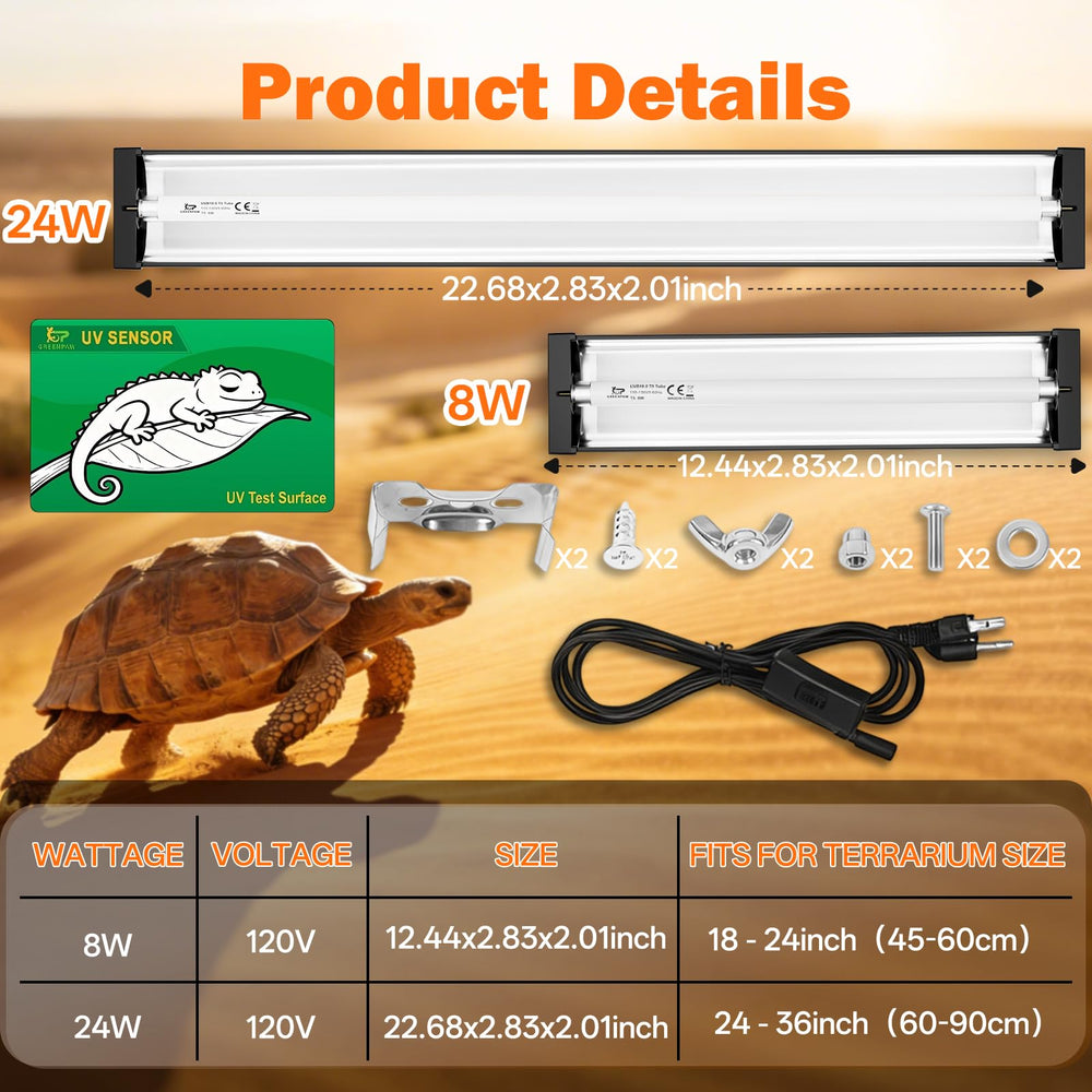 GREENPAW low-profile 12-inch fixture fits tight terrarium spaces