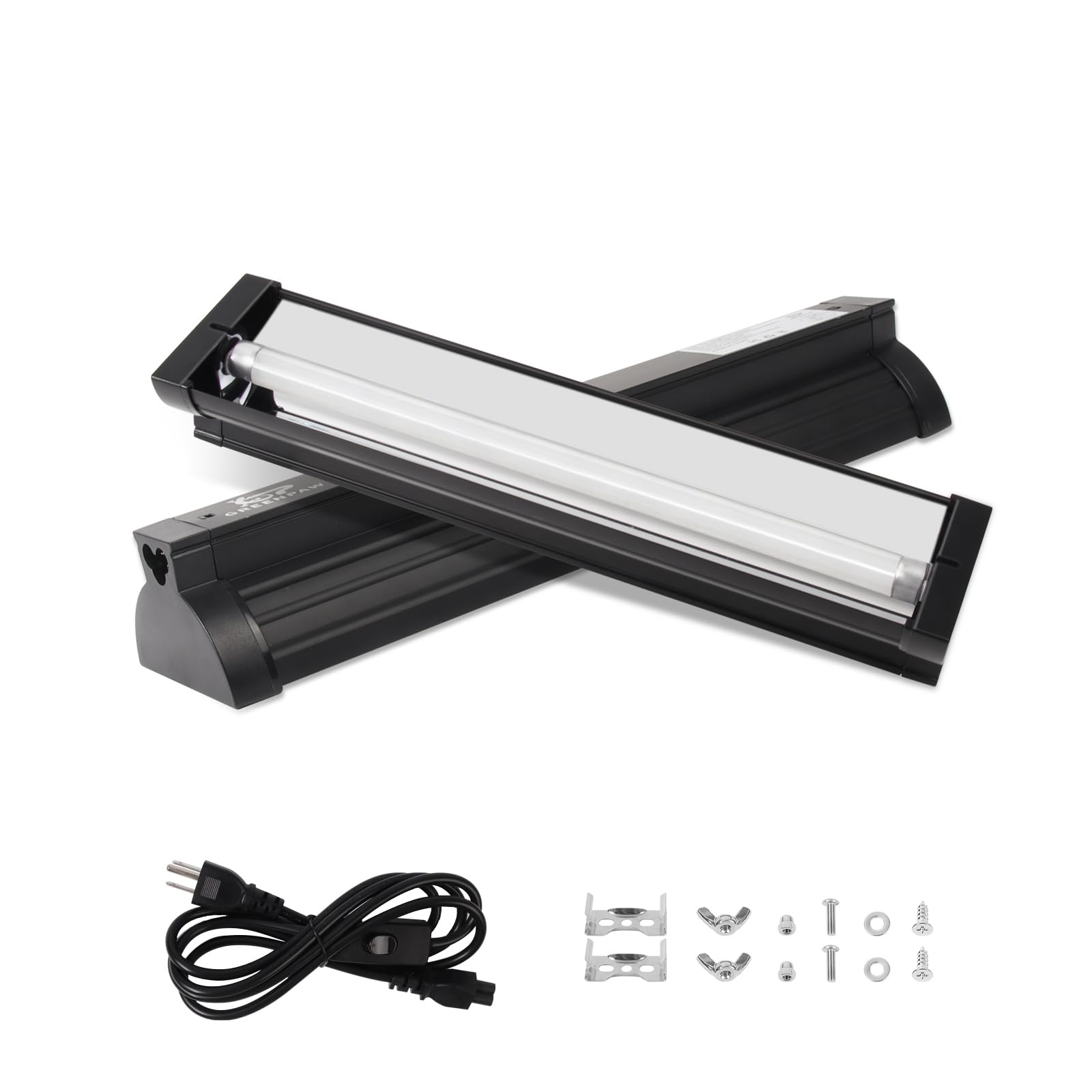GREENPAW T5 UVB light fixture 12inch over terrarium for balanced basking and healthful lighting.