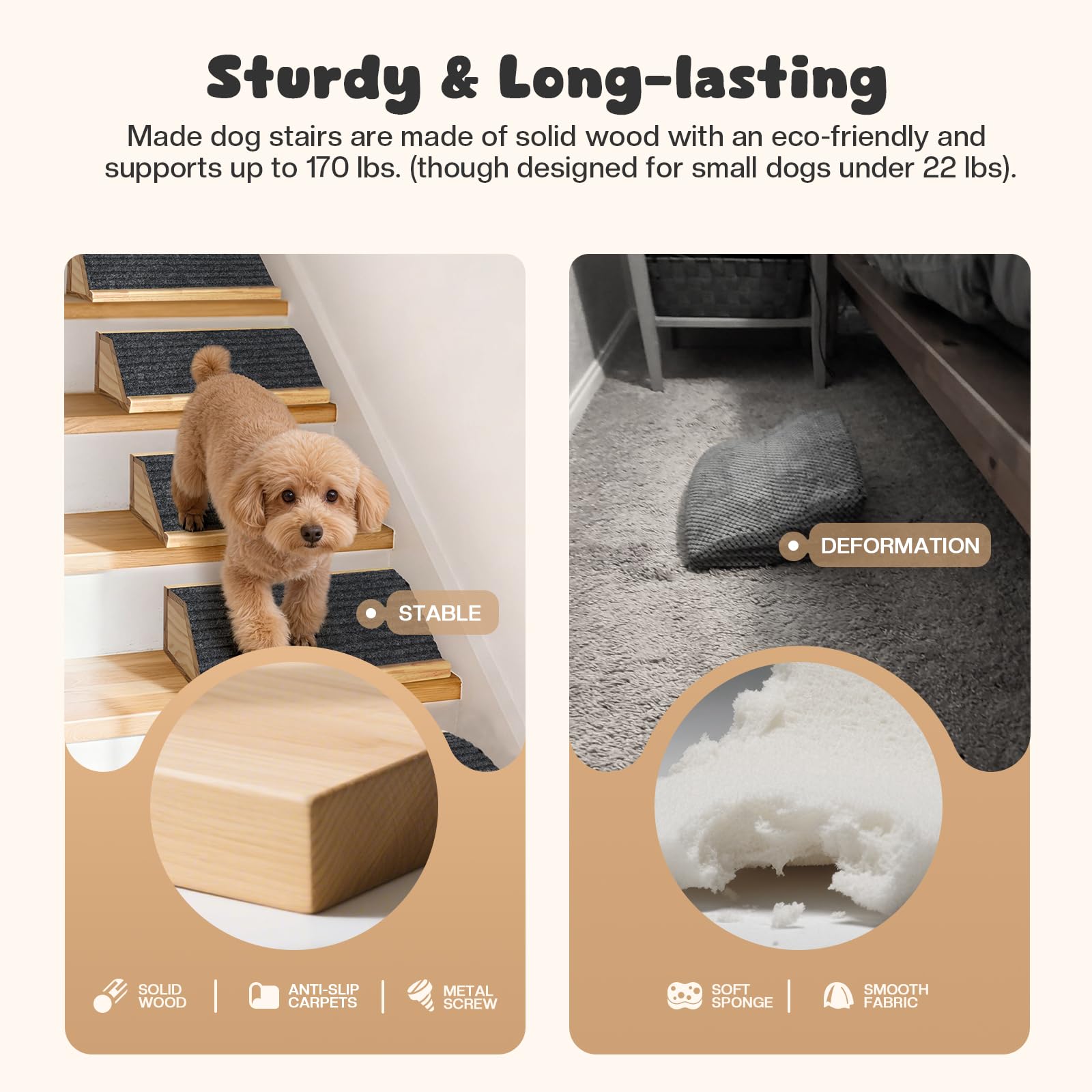GreenPetopia wooden ramp assembly is quick and tool friendly for busy households.