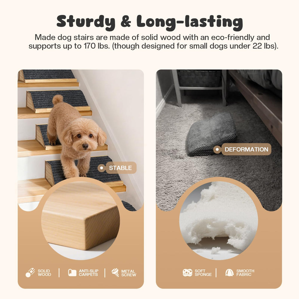 GreenPetopia wooden ramp assembly is quick and tool friendly for busy households.